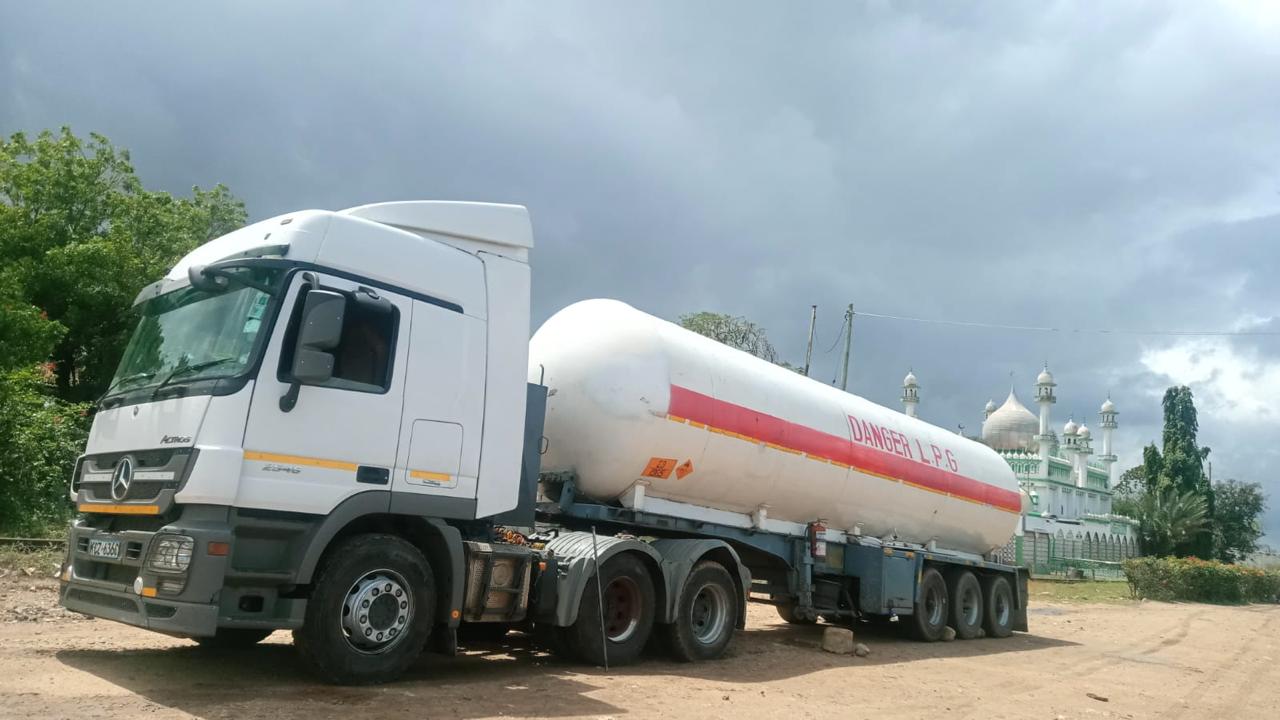 Galbeed LPG tanker truck ready to serve a regional delivery route